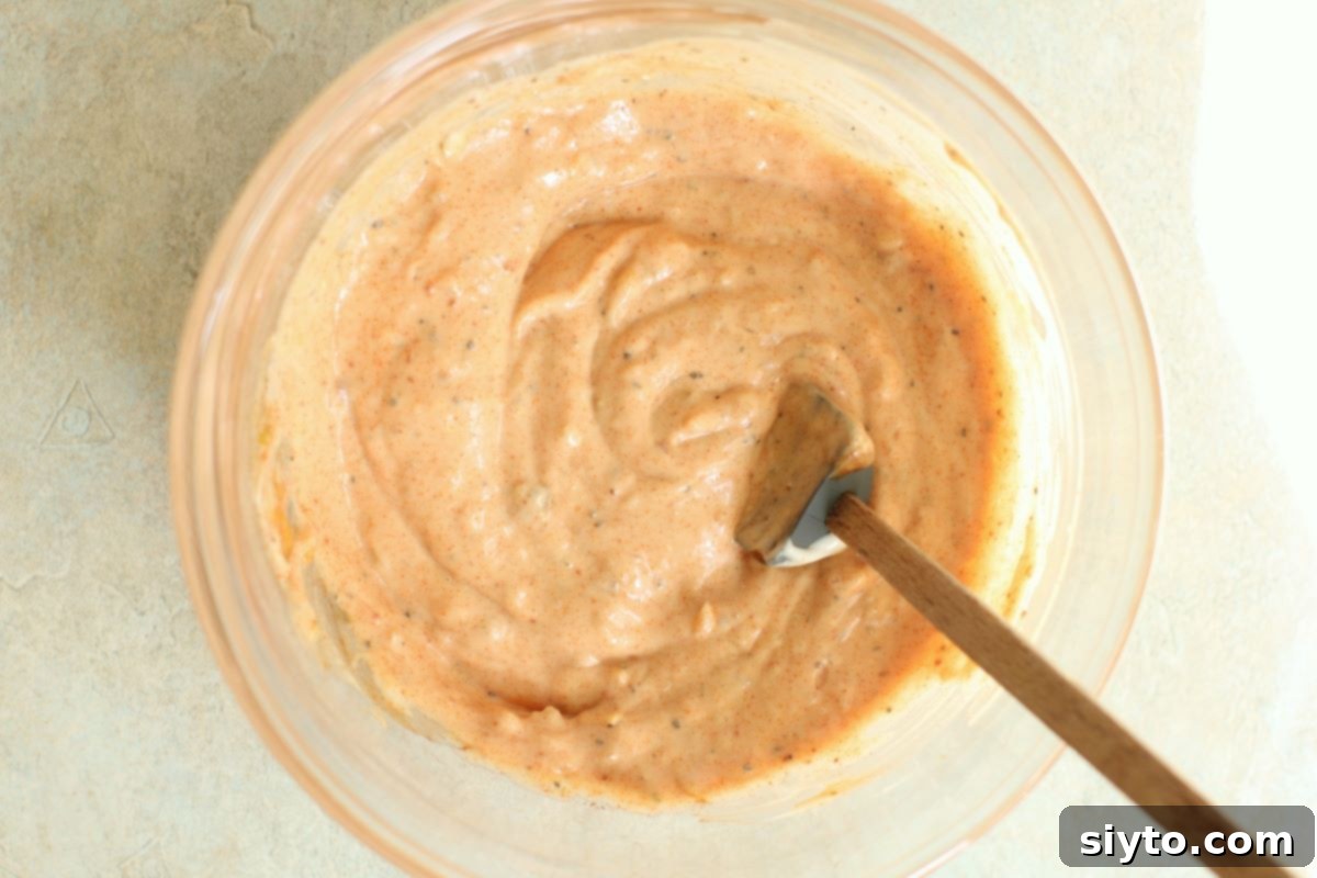 burger sauce stirred together and ready to use.