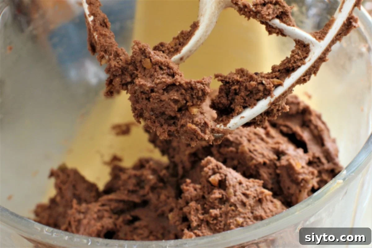Magenbrot dough in the mixer bowl.