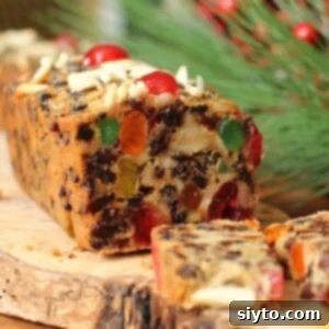 Canadian Prairie Gumdrop Fruitcake Gluten Free Christmas Recipe 2 Loaf of Gumdrop Fruitcake with a Slice in Front