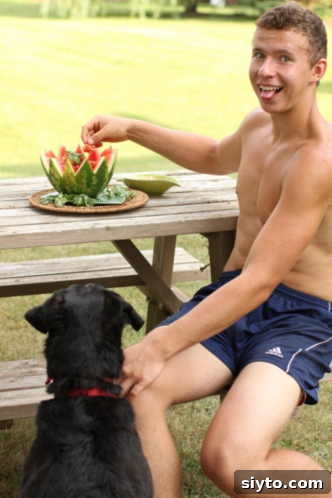 Close-up of a person enjoying the delicious watermelon salsa with a crispy tortilla chip