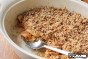 Dishing up a serving of Microwave Apple Crisp